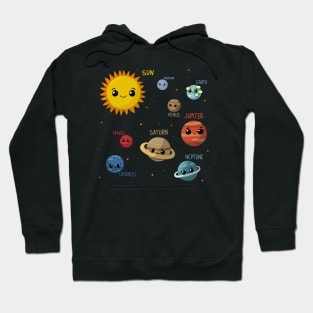 Kawaii Solar System Hoodie